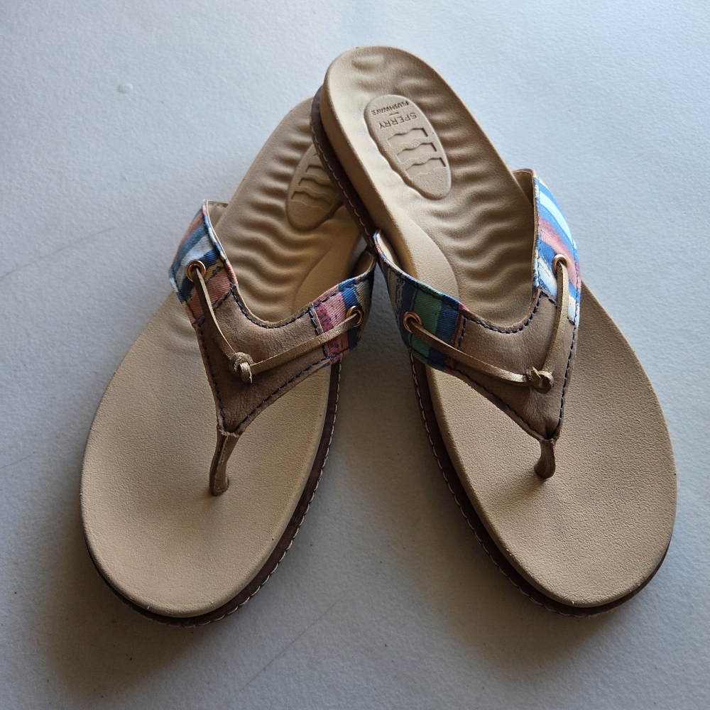 Sperry Womens Waveside Plushwave Thong Flip Flops Flats Sandals Shoes